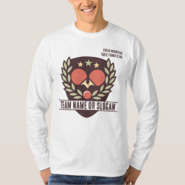 Aangepaste Tafeltennis Team Naam Club League T-shirt
