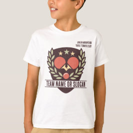 Aangepaste Tafeltennis Team Naam Club League T-shirt