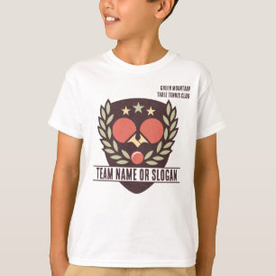 Aangepaste Tafeltennis Team Naam Club League T-shirt