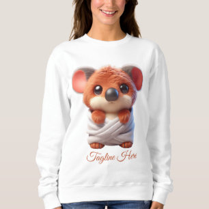 Aangepaste tagline Schattig schattig dier Basic Sw Trui