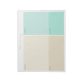 Aangepaste "Take it easy" Beige Grijs Aqua Blauwe Notitieblok (Linkerzijde)