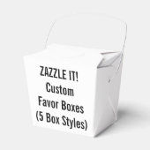 Aangepaste TAKE OUT Favor Boxes met Handle Blank Bedankdoosjes (Voorkant Zijde)