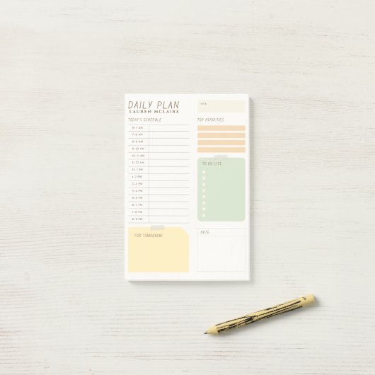 Aangepaste takenlijst post-it® notes (Op bureau)