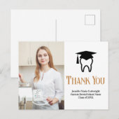 Aangepaste tandarts school afstuderen foto dank je briefkaart (Voorkant / Achterkant)
