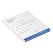 Aangepaste Tandartsafspraak Excuses Blauw Notitieblok (Schuin)