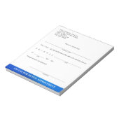 Aangepaste Tandartsafspraak Excuses Blauw Notitieblok (Linkerzijde)