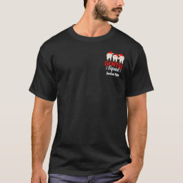Aangepaste Tandartspraktijk Kliniek Kerst Naam Ref T-shirt