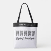 Aangepaste tandassistent | Adjunct-stiekcadeautjes Tote Bag (Achterkant)