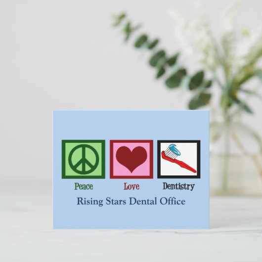 Aangepaste tandheelkundige Kantoor Briefkaart (Staand voorkant)