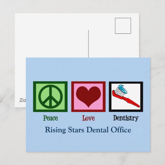 Aangepaste tandheelkundige Kantoor Briefkaart (Voorkant / Achterkant)