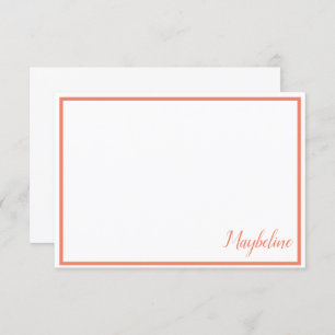 Aangepaste Tangerine- en White Note-kaarten Kaart