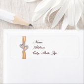 Aangepaste Tangerine-harten Adresetiketten Etiket (Insitu)