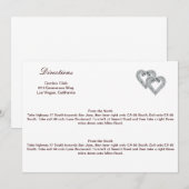 Aangepaste tangerine hartrichting Kaart (Voorkant / Achterkant)