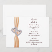 Aangepaste Tangerine Hearts Bachelorette Party nod Kaart (Voorkant / Achterkant)