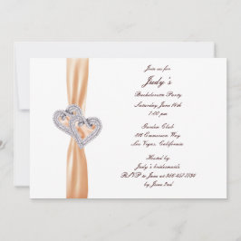 Aangepaste Tangerine Hearts Bachelorette Party nod Kaart