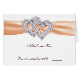 Aangepaste Tangerine Hearts Place Card