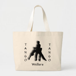 Aangepaste Tango Dip Silhouette Canvas tas