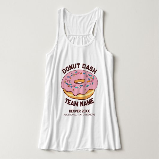 Aangepaste Tanktop Donut Dash Team (Design voorkant)