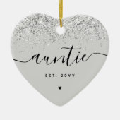 Aangepaste tante Est Glitter Confetti Nieuwe Tante Keramisch Ornament (Voorkant)