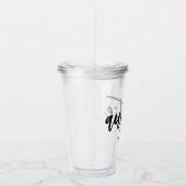 Aangepaste tante Est. Moderne penseelscripttypogra Acryl Drinkbeker (Rechts)