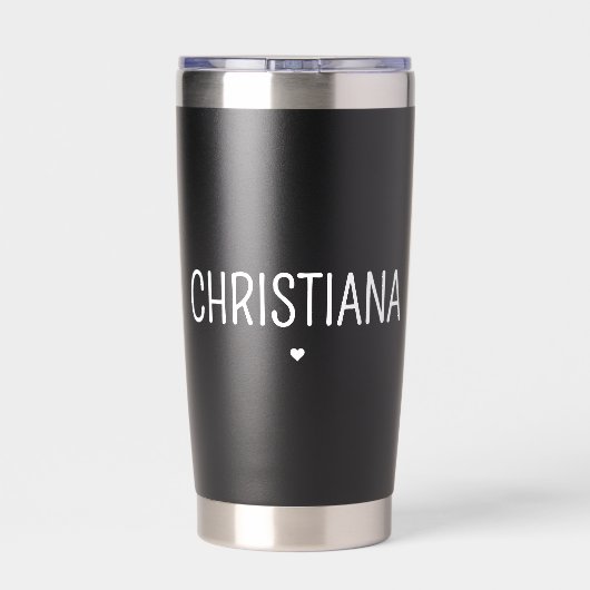 Aangepaste tante Est. Moderne penseelscripttypogra Geïsoleerde Drinkbeker (Achterkant)