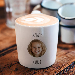 "Aangepaste tante   Gepersonaliseerde foto cadeau Espresso Kop