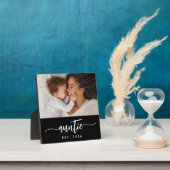 Aangepaste tante gevestigde elegante script foto fotoplaat (Insitu)