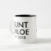 Aangepaste tante Mok | Nieuwe zwangerschapsaankond (Voorkant links)