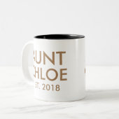 Aangepaste tante Mok | Nieuwe zwangerschapsaankond (Voorkant links)