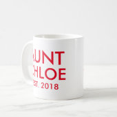 Aangepaste tante Mok | Nieuwe zwangerschapsaankond (Voorkant links)