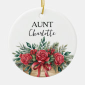 Aangepaste Tante Nieuwe Baby Aankondiging Keepsake Keramisch Ornament (Voorkant)