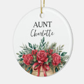 Aangepaste Tante Nieuwe Baby Aankondiging Keepsake Keramisch Ornament (Links)