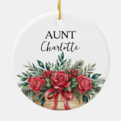 Aangepaste Tante Nieuwe Baby Aankondiging Keepsake Keramisch Ornament (Achterkant)