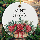 Aangepaste Tante Nieuwe Baby Aankondiging Keepsake Keramisch Ornament