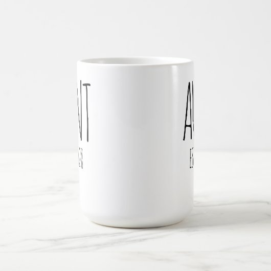 Aangepaste Tante & Uncle Mok, Baby Aankondiging Ca Koffiemok (Center)