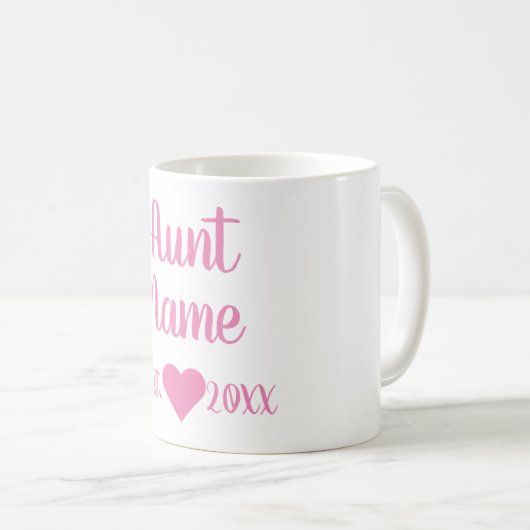 Aangepaste tante Vastgestelde roze Mok (Voorkant rechts)