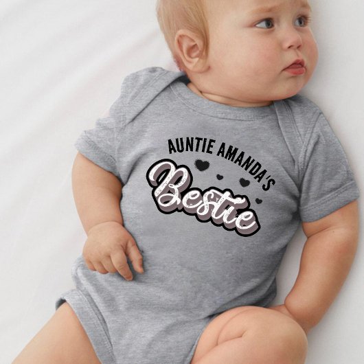Aangepaste Tante's Bestie Baby Bodysuit