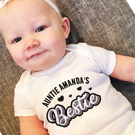 Aangepaste Tante's Bestie Baby Bodysuit