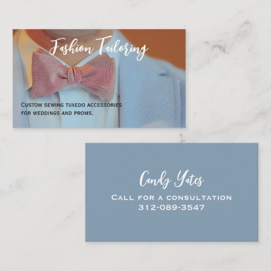 Aangepaste taping voor groot Stropdas Visitekaartje (Voorkant / Achterkant)