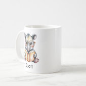 Aangepaste Tapiro Die Een Boek Leest Koffiemok (Voorkant links)