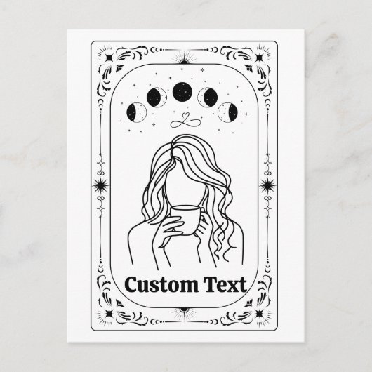 Aangepaste Tarot Astrologie Fortune Magische Sterr Briefkaart (Voorkant)