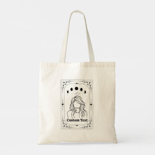 Aangepaste Tarot Astrologie Fortune Magische Sterr Tote Bag (Achterkant)