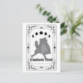 Aangepaste Tarot: Grappige Kat Zodiac Hemelse Whim Briefkaart (Staand voorkant)