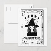 Aangepaste Tarot Hemel Maan Whimsy Halloween Feest Briefkaart (Voorkant / Achterkant)