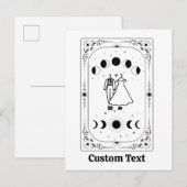 Aangepaste Tarot Inwijdings Hemelse Maan Zodiac Feestdagenkaart (Voorkant / Achterkant)