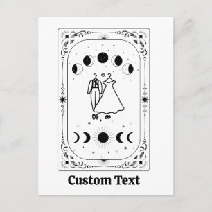 Aangepaste Tarot Inwijdings Hemelse Maan Zodiac Feestdagenkaart