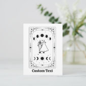 Aangepaste Tarot Inwijdings Hemelse Maan Zodiac Feestdagenkaart (Staand voorkant)