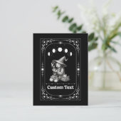 Aangepaste Tarot Whimsical Dierenriem Heks Hemels Briefkaart (Staand voorkant)