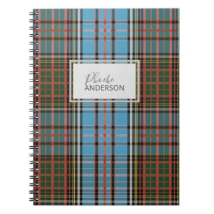 Aangepaste Tartan Clan Anderson spelerscontrole Notitieboek