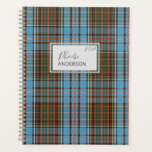 Aangepaste Tartan Clan Anderson spelerscontrole Planner (Voorkant)